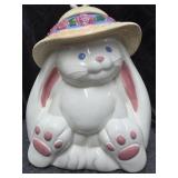 Bunny  Easter Bonnet Cookie Jar