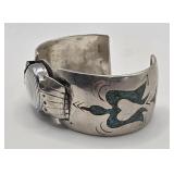 Vintage Watch Cuff Turquoise