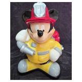 Mickey Mouse Cookie Jar Dressed as a Fireman