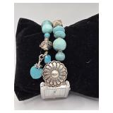 Phillip Gurreo NA Made Turquoise & Sterling Watch