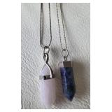 Pink Opalite & Blue Sodalite Hexagonal Point