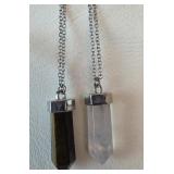 Tiger' Eye Pendant Necklace and Rose Quartz