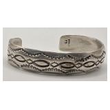 FB Stamped Sterling Cuff