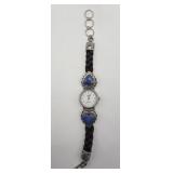 D. Lucas Sterling, Leather, Lapis Watch Band