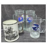 Denver Bronco 2 Glass Mugs,  Denver