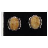 Leonard Maloney Spiney Oyster Sterling Earrings NA