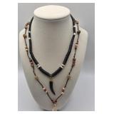 Native American Made Necklaces, Seeds, Elk Tooth