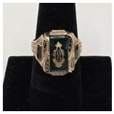 1967 10k Gold Class Ring Sz. 8 1/2 Green River