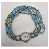 Vintage Beaded NA Made Watch Band Stretchy