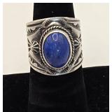 Etta Endito Sterling & Lapis Ring Sz. 7 1/2