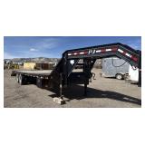 2008 PJ Gooseneck Flatbed Trailer, Tandem Duals