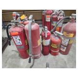 Lot of 5 Fire Extinguishers Various Sizes