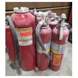 Lot of 5 Fire Extinguishers Various Sizes