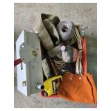 Misc. Breaker Box, Wire, Leather  Apron, Oil