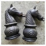 Cast Iron 13' Horse Fence Post Tops