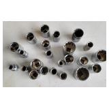 Misc Sockets. Various sizes.  Mostly 1/2' drive.