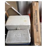 Live Weill Cooler off of pontoon boat, igloo