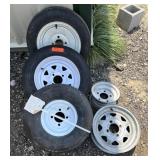 Various Sizes-Small Trailer Tires and Wheels