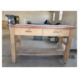 Workbench w/Pro-Grade 6' ViseOn Wheels 5'L x 2
