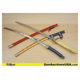 . Very Good. Swords . Two Japanese REPLICA Swords