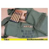 0 30-06 SPRG Ammo, Bandoleer, Clips. . Approx. 60