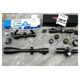 UTG, Monstrum, and CVLIFE rifle scopes. Includes f