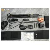 Assorted Holsters, Shooting Bipod/Rest, & Muzzlelo