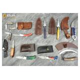 11 custom knives in total. Excellent Condition. Th