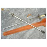 Masonic Knights Templar ceremonial sword with meta