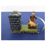 CAST IRON ARTILLERY COIN BANK
