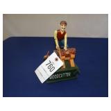 CAST IRON WOODCUTTER COIN BANK