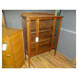 MISSION OAK DISPLAY CABINET