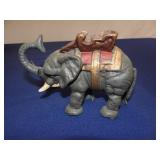 CAST IRON ELEPHANT COIN BANK