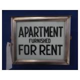 APARTMENT FURNISHED FOR RENT SIGN