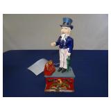 CAST IRON UNCLE SAM COIN BANK