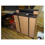 ANTIQUE DENTISTRY CABINET W/ MILK GLASS INSERTS