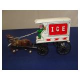 CAST IRON HORSE ICE WAGON