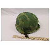 M1 STEEL POT HELMET W/ LINER (VIETNAM ERA COVER)