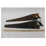 TWO VINTAGE HANDSAWS
