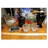 ASSORTMENT OF GLASSWARE & MORE