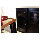 TWO BUSH IND. GLASS FRONT CABINETS