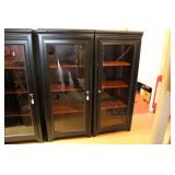 TWO BUSH IND. GLASS FRONT CABINETS