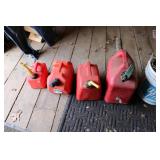 (4) ASSORTED FUEL CANS