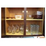 ASSORTED GLASSWARE,GLASSES, BOWLS, CASSEROLS