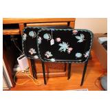 TWO METAL TV DINNER TRAYS