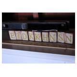 ANTIQUE WOODEN LETTER BLOCKS