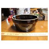 ANTIQUE BROWN STONEWARE BOWL