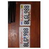 PAIR OF CALIFORNIA LICENSE PLATES