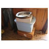 TOTE & CRATE W/ AUTOMOBILE PARTS