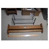 METAL SHOE RACK AND WOODEN SHELF